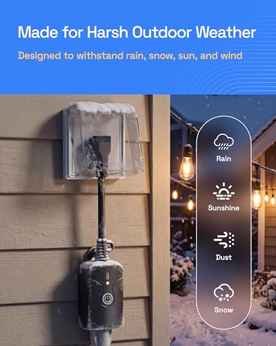 HBN Waterproof Outdoor Wireless Remote Control Outlet - 1 Pack