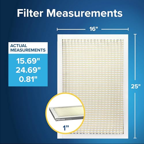 Filtrete 16x25x1 MERV 5 Air Filter 6-Pack for Furnace & AC - Pleated Dust Defense