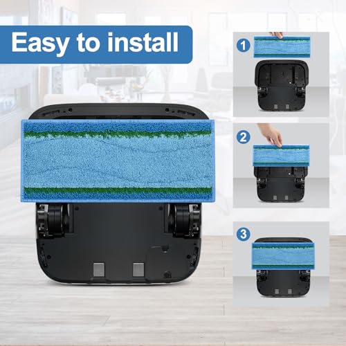 DLAIMI 8 Pack Mop Pads for iRobot Braava Jet M6 M6012 6110 6112 6113 – Reusable Microfiber Deep Clean