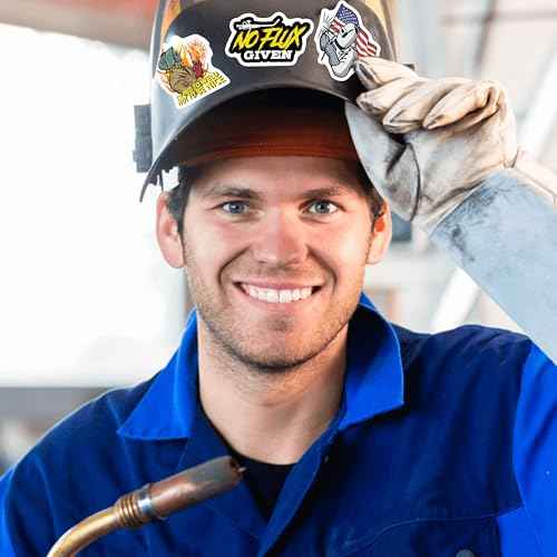 BEATRI Welding Stickers 50Pcs Hard Hat Welding Tool Box Welder Stickers Vinyl Waterproof for Helmet, Water Bottles Welder Decals Stickers for Journaling, Laptop, Phone for Adult