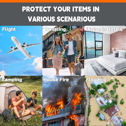 Fireproof Diversion Safe with Lock and Anti-theft, Hanger Diversion 17.7"x16.4", Hidden Safe Four-layer Waterproof and Fireproof, Waterproof Zip, Suitable for Travelling, Home Security