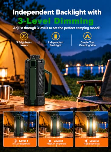 CuLiDing Telescopic Camping Light 2500 Lumen Rechargeable 15000mAh Green