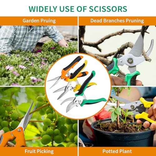 Garden Pruning Shears 3 Pack Gardening Shears Garden Scissors Stainless Steel Plant Flower Scissors Clippers Pruning Shears tijeras de jardiner?a