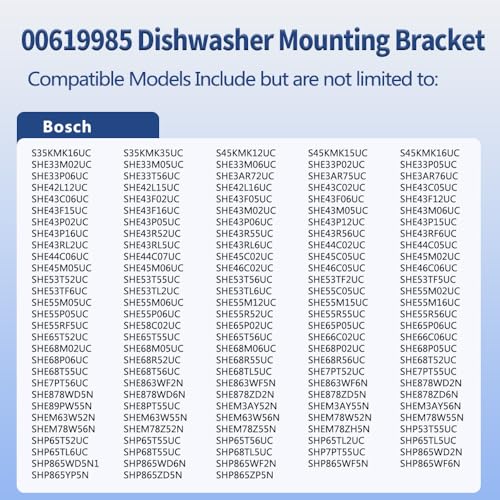 619985 Dishwasher Mounting Bracket Kit 2 Pack for Bosch/Kenmore/Thermador (Exact Fit)