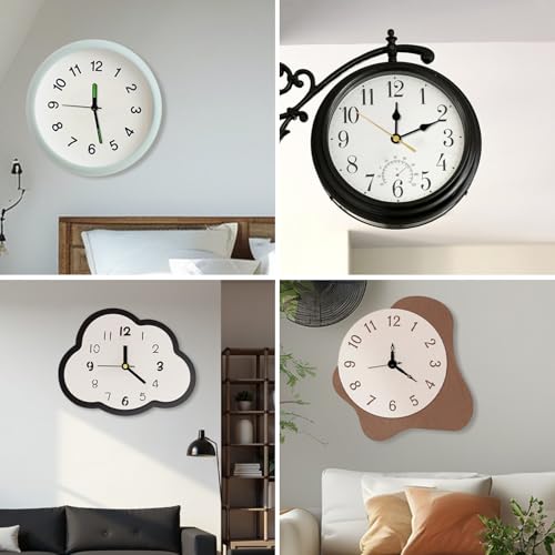 3PCS Clock Mechanism Kit with 8 Pairs of Hands — Quartz Silent Movement Replacement