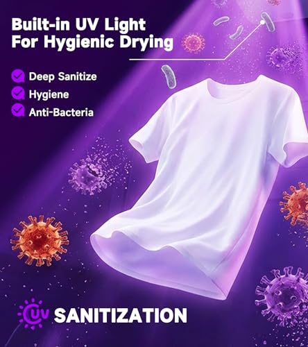 Portable Mini Clothes Dryer with UV Care, Remote, 600W, Compact Foldable Drying Bag