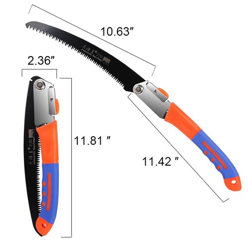 Takelablaze Folding Hand Saw Camping Saw Pruning Saws with Rugged 10.6 Inch Blade Folding Saws Razor Tooth Made with SK5 Steel for Tree Trimming Gardening Hiking