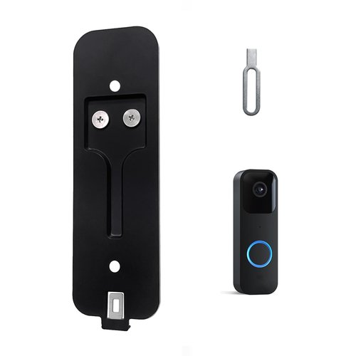 Blink Doorbell Backplate, Blink Doorbell Mount, Upgrade 2 Holes Metal Tab Blink Doorbell Backplate Replacement, Blink Doorbell Accessories, Mounting Plate with Blink Key Replacement