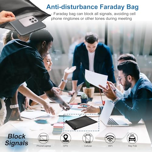 EXLIFBAG Black 4-Pack Waterproof Fireproof Signal Blocking Faraday Bags