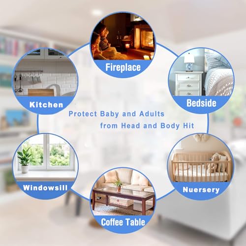 Angloria 3FT Silicone Baby Proofing Corner Guard, Clear 3/8x3/8 Inch Thin