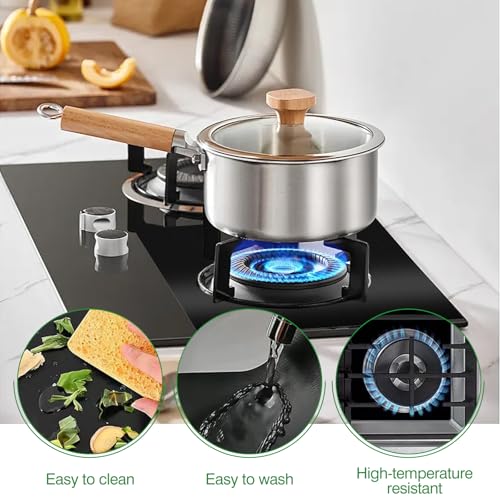 Stovetop Burner Covers 10.6 x 10.6 inches, 0.2mm Thick, 8-Pack reusable