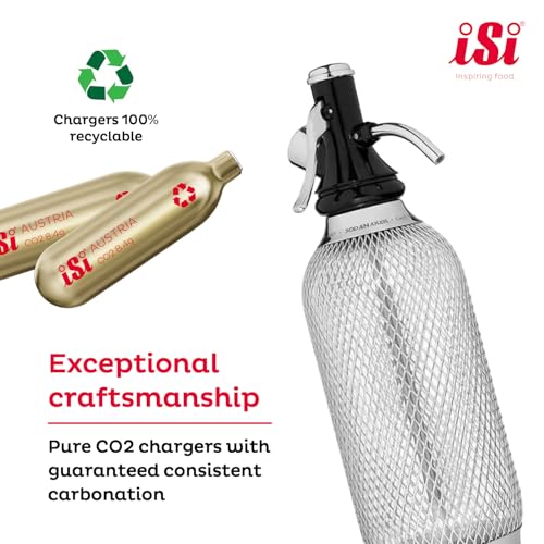 iSi 8.4g CO2 Soda Chargers - 10 Pack for Soda Siphons & Soda Makers
