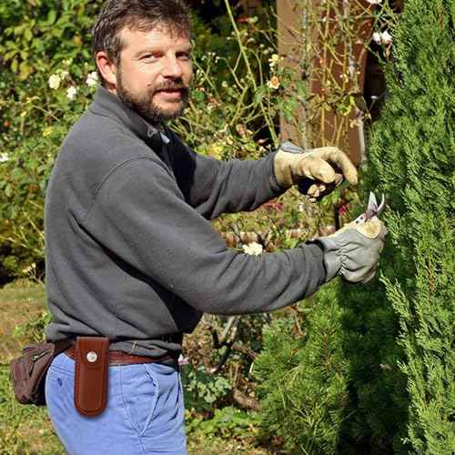 Pocket Knife Sheath, 4" Folding Pocket EDC Knife Case, Portable Pouch Knife Leather Holster with Snap Closure and Belt Loop, Accessory for Outdoor Climbing, Camping, Cycling and Hiking, Brown