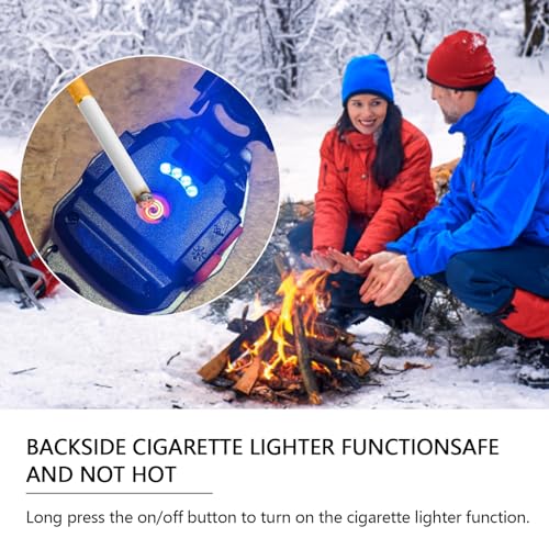 Black 2-Pack MAKDAK Rechargeable Keychain Flashlights with 7 Modes & Lighter Function