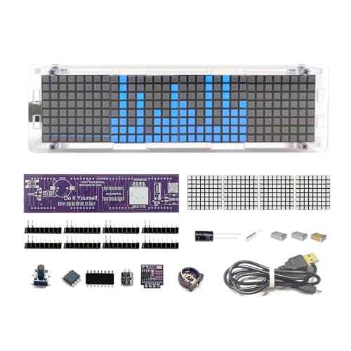 SMD Soldering Practice Kit 6-Digit LED Digital Clock with Music Spectrum Display DIY Electronics Project STEM Gift for Teens Adults Hobbyists