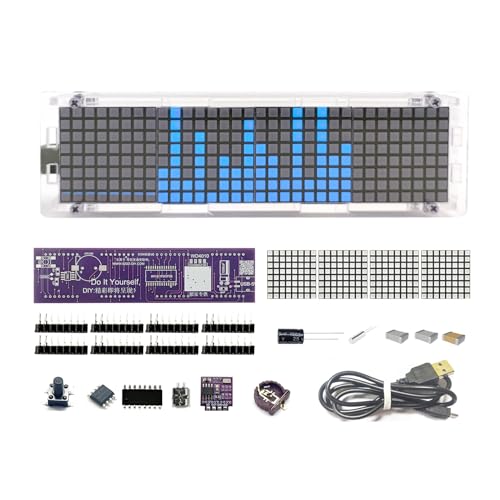 SMD Soldering Practice Kit 6-Digit LED Digital Clock with Music Spectrum Display DIY Electronics Project STEM Gift for Teens Adults Hobbyists