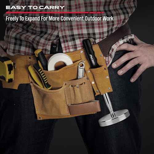 Telescoping Magnetic Sweeper Pickup Tool: Strong Magnet Pick up Nails Screws and Metal Parts Nut Bolts Steel Iron Parts Finder 35LB Pull Capacity Retractable 8.6" to 33" Telescopic Stick