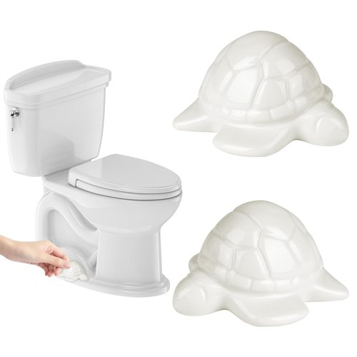 Sea Turtle Ceramic Toilet bolt Caps - Decorative Toilet Caps for Bottom of Toilet, Maximalist Decor Toilet Screw Cover Caps, Stylish Toilet Bolt Bowl Covers (White) ETARTJMHNB