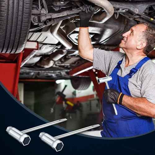 3 Pack Chainsaw Wrench 13 by 19 mm 1/2x3/4 Chainsaw Tool Chainsaw Scrench Replacement Combination Screwdriver and Wrench T Wrench Spanner Tool (3)