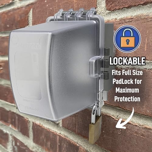 Sealproof 1-Gang Weatherproof Outdoor Outlet Cover Lockable UL Extra Duty