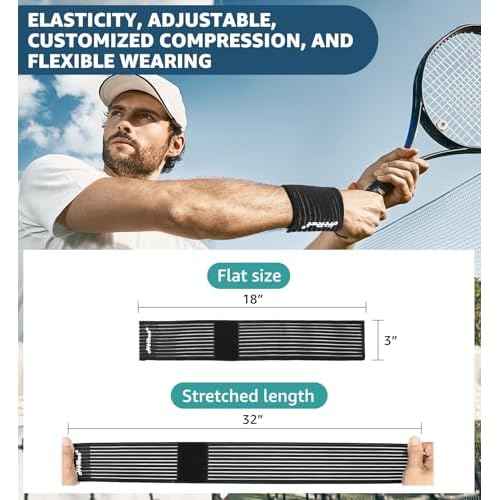 HiRui 2-Pack High-Elastic Wrist Support Straps Wrist Compression Bandage - Wrist Wraps Wristbands for Carpal Tunnel Arthritis Tendonitis Weightlifting Tennis Basketball - Breathable Soft (Black)