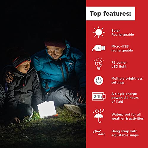 LuminAID Nova Inflatable Solar LED Lantern 75 Lumens for Camping Hiking Travel