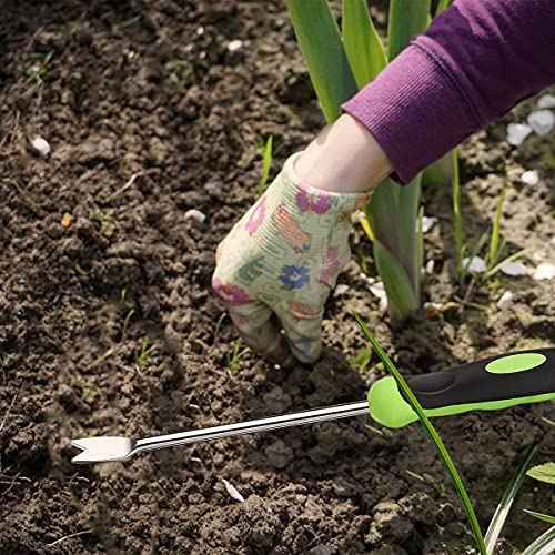1 Pcs Hand Weeder Tool Stainless Steel Garden Weeding Tool,Hand Weeder Garden Weeding Removal Weed Puller Tool for Garden Lawn