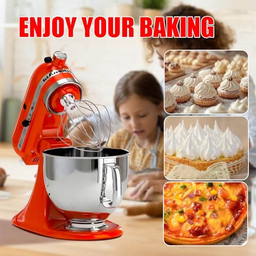 Cowbright K45WW 6-Wire Whip Attachment for KitchenAid Tilt-Head Stand Mixers – Aluminum, Hand Wash