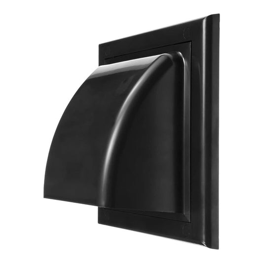Repa Market 4 Inch Dryer Vent Cover Outside with Backdraft Damper - Black ABS Plastic Exhaust Vent Hood - Wall Vent Cover - Outside Dryer Vent Cover for Dryer Vent Hose, Bathroom Vent Cover, AC Vent