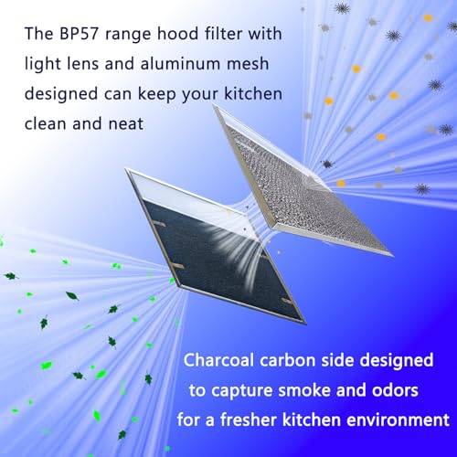 MADHUT BP57 Range Hood Filter with Light Lens 11-3/8 x 11-3/4 in for 43000 Series