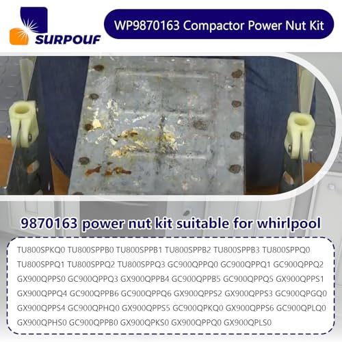 Compactor Power Nut Kit WP9870163 for Whirlpool KitchenAid Maytag - Replaces 9870163