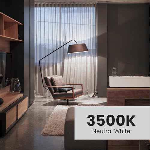 Feit Electric A19 LED Light Bulb, 60W Equivalent, E26 Medium Base, 800 Lumens, 3500K Neutral White, Non-Dimmable Standard Light Bulb, 10-year Lifetime, A800/835/10KLED/4, 4 Packs