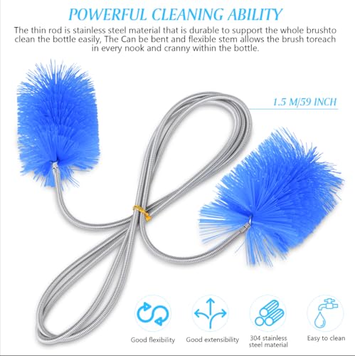 Flexible Drain Brush Set - 3-Piece Stainless Steel Pipe Cleaners for Kitchen & Plumbing