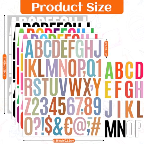 AZUREAL 1000 Self-Adhesive Vinyl Letter & Number Stickers, Waterproof Signage