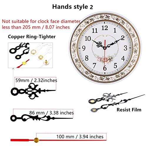 TIKROUND Pendulum Clock Movement Replacement Kit with 9/10 Inch Shaft