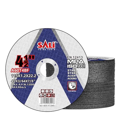 SALI 50 Pack 4.5 Inch Metal & Stainless Steel Cutting Wheels for Angle Grinder