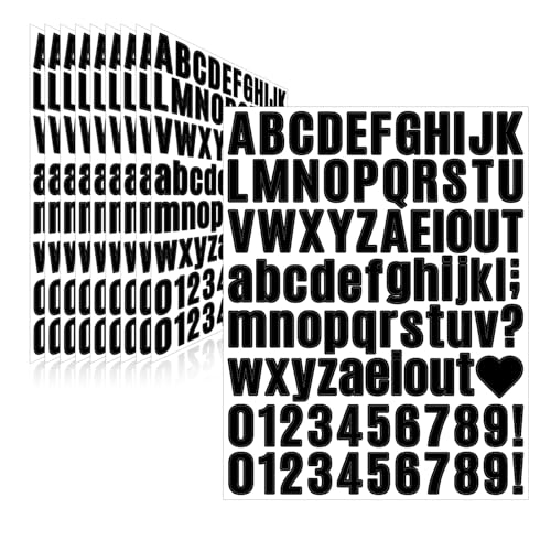 Black 1 Inch Waterproof Vinyl Letter Stickers for Mailboxes - Llewyn