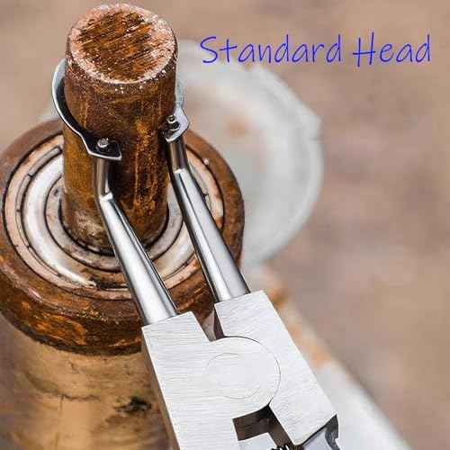 7" Bent External Snap Ring Pliers,Internal Spring Design,Anti-Rust,Standard Head.