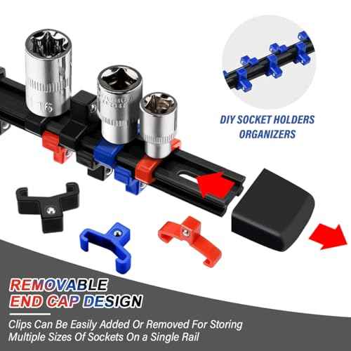 3-Piece Socket Organizer Rail Set, Premium Holder, Heavy-Duty Rack Kit ? 1/4¡±, 3/8¡±, 1/2¡± Sizes ? Ideal for Tool Storage