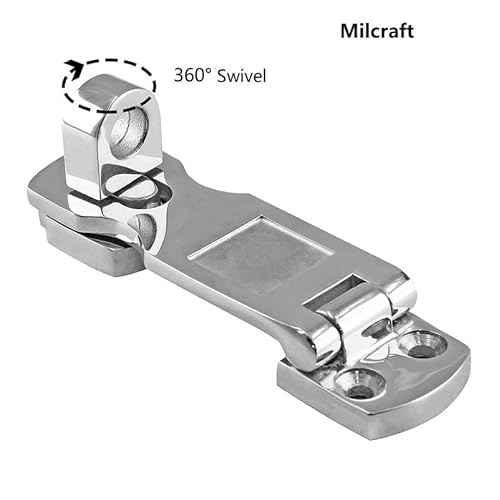 Marine Grade Stainless Steel Heavy Duty Door Hasp with Turning Padlock Eye Mount