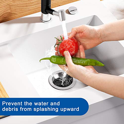 CLEESINK 3-1/8 Inch Black Splash Guard Collar for Garbage Disposals - Food Waste Disposer Parts, 1 Pack