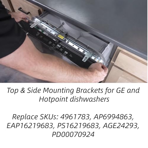 WD01X27759 GE dishwasher mounting bracket kit with screws (2-pcs) for under-counter installs