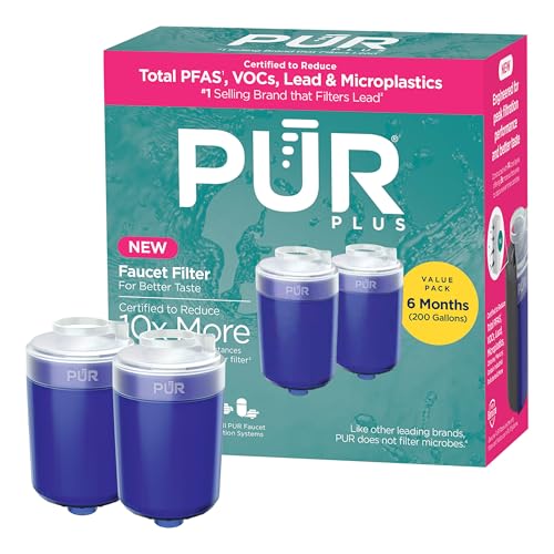 Kaz PUR Plus Faucet Mount Water Filter Replacement 2-Pack - Lead & Chemical Reduction