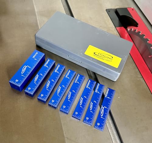 iGaging 8-Piece Aluminum Setup Block Gauge for Woodworking