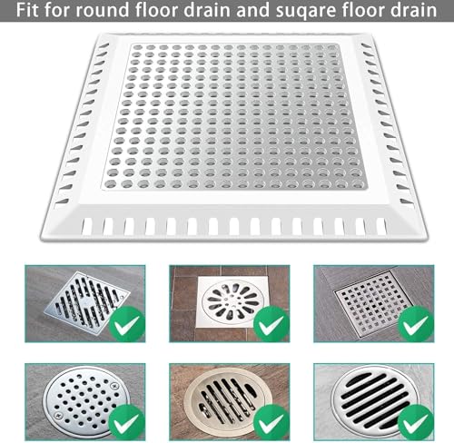 Aojuxix Gray 4 Inch Shower Drain Hair Catcher Drain Strainer Cover