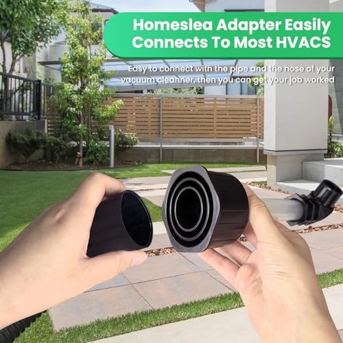 Homeslea Black AC Drain Line Unclogger Tool with 1-Inch Pipe Adapter