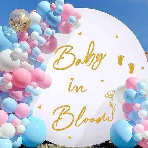 Baby Shower Party Decals Decorations for Backdrop Baby in Bloom Signs Sign Girl or Boy Signs Oh Babys Decals for Balloon Arch Gender Reveal Pregnancy Stickers Newborn Party Supplies