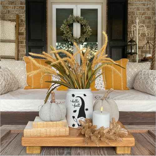 Hello Fall Gnome Stencil ? 14x8 Inch Reusable Autumn Template with Leaves for Painting on Wood, Porch Signs, Walls, Fabric & Seasonal Crafts