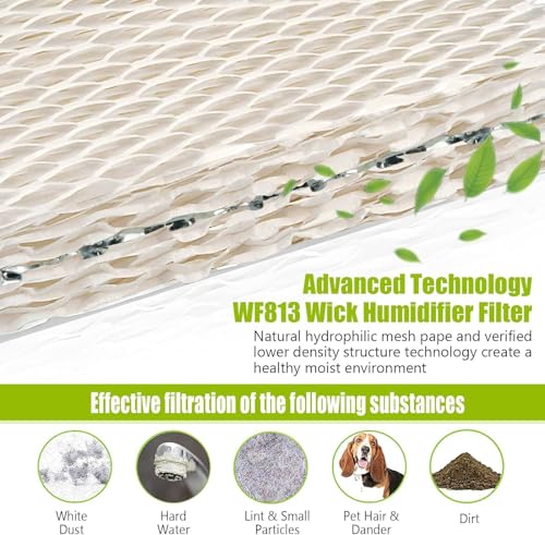 4 Pack WF813 Humidifier Filters Wick Replacement for ReliOn / Duracraft / Equate