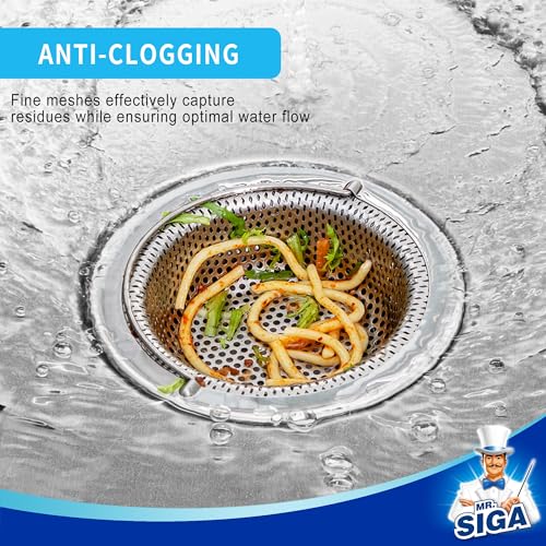 Stainless Steel Sink Strainer 2 Pack - Kitchen & Utility Drain Filter